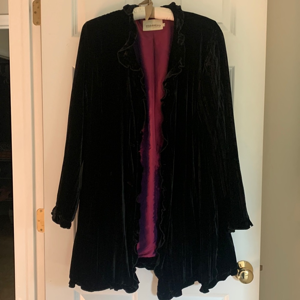 Vintage maestro velvet duster jacket